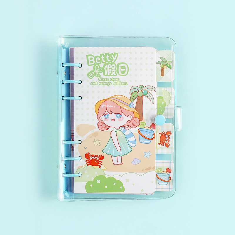 Dnevnik s izmjenjivim listovima, PVC korica, papir 80 g/m², kawaii japanski/korejski stil