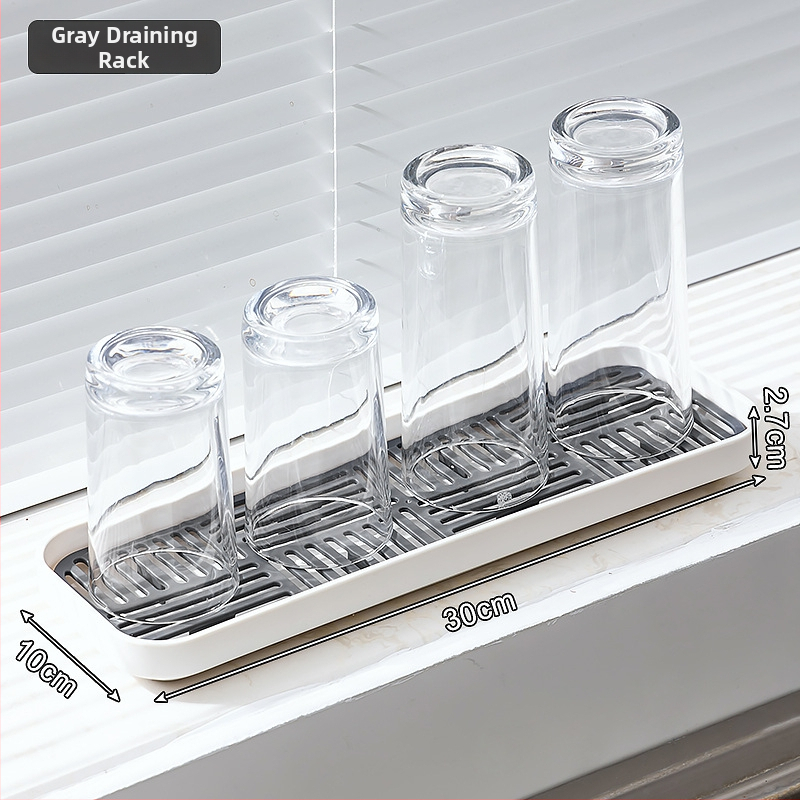 Bočný drenážny box na dreze, na špongu, utierky a riady, plastový, premiestiteľný, bez montáže, moderný minimalistický štýl
