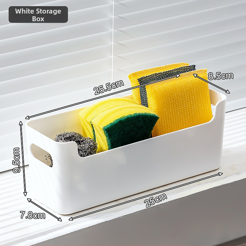Bočný drenážny box na dreze, na špongu, utierky a riady, plastový, premiestiteľný, bez montáže, moderný minimalistický štýl