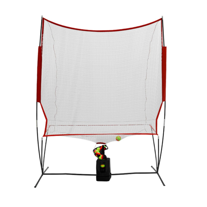 Teniszlabda dobó gép egyéni edzéshez, labda-elfogóval és készülékkel a mozgás edzéséhez, edzés több labdával pickleballhoz