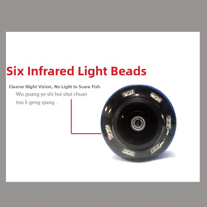 Υποβρύχια κάμερα αλιείας με υπέρυθρη νυχτερινή όραση, υψηλής ευκρίνειας, αδιάβροχη, βάθος 0,6–500 m, ανιχνευτής ψαριών, φόρτιση τύπου