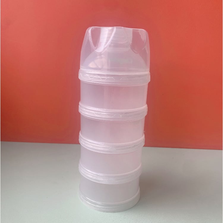 Κουτί γάλακτος σε σκόνη για μωρά, φορητό, με τριών επιπέδων κατασκευή και τέταρτο διαμέρισμα, σφραγισμένες θήκες