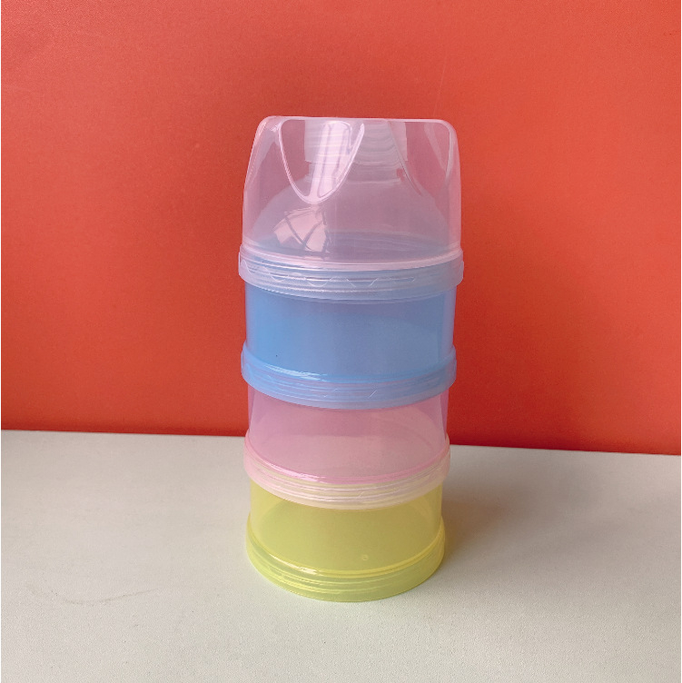 Κουτί γάλακτος σε σκόνη για μωρά, φορητό, με τριών επιπέδων κατασκευή και τέταρτο διαμέρισμα, σφραγισμένες θήκες