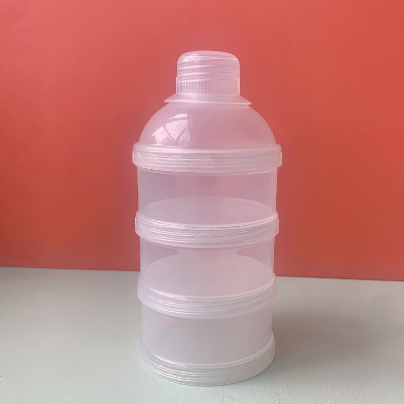 Κουτί γάλακτος σε σκόνη για μωρά, φορητό, με τριών επιπέδων κατασκευή και τέταρτο διαμέρισμα, σφραγισμένες θήκες