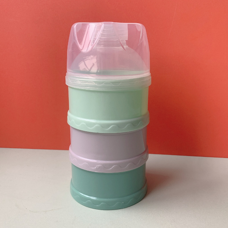 Κουτί γάλακτος σε σκόνη για μωρά, φορητό, με τριών επιπέδων κατασκευή και τέταρτο διαμέρισμα, σφραγισμένες θήκες