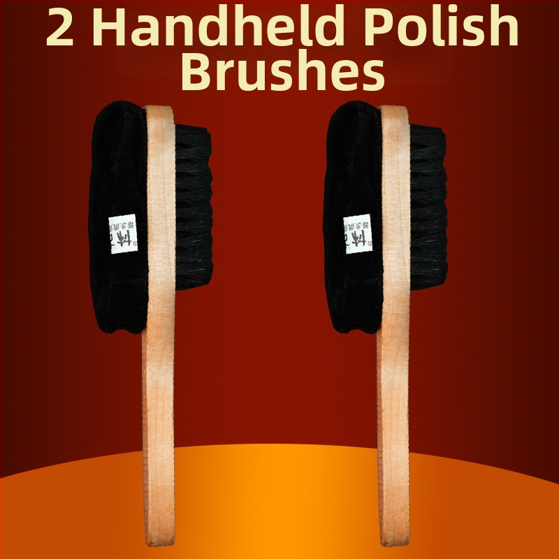 Четка за полиране на обувки с меки четина, гъбена глава за полиране, дълга дръжка, Zhongu