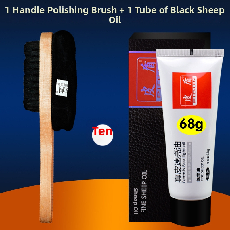 Четка за полиране на обувки с меки четина, гъбена глава за полиране, дълга дръжка, Zhongu