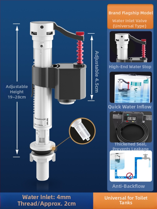 Set dodatne opreme za WC: ulazni ventil spremnika, ventil za ispiranje, dovod vode, ispušni ventil — CE potvrda; Materijal: Drugo; Marka: Drugo