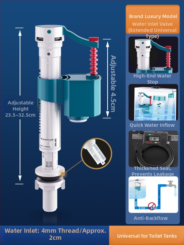 Set dodatne opreme za WC: ulazni ventil spremnika, ventil za ispiranje, dovod vode, ispušni ventil — CE potvrda; Materijal: Drugo; Marka: Drugo
