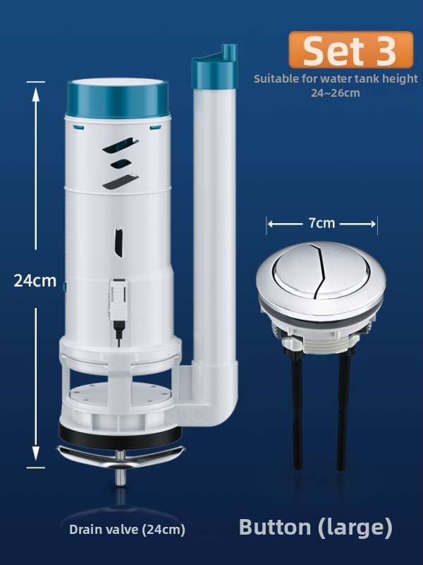 Set dodatne opreme za WC: ulazni ventil spremnika, ventil za ispiranje, dovod vode, ispušni ventil — CE potvrda; Materijal: Drugo; Marka: Drugo