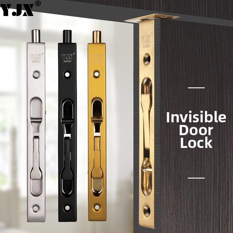 Skriti leptirasti zasun za drvena dvostruka vrata – Model 205; Materijal: SUS304 nehrđajući čelik; kutija zasun