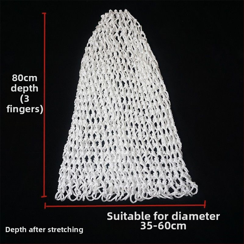 Ръчно плетена найлонова рибарска мрежеста торба – мека към рибата, здрава и издръжлива, с аксесоар към главата на мрежата