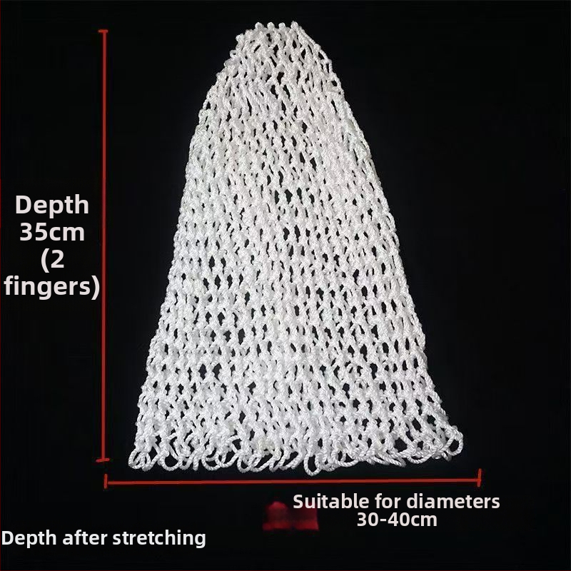 Ръчно плетена найлонова рибарска мрежеста торба – мека към рибата, здрава и издръжлива, с аксесоар към главата на мрежата