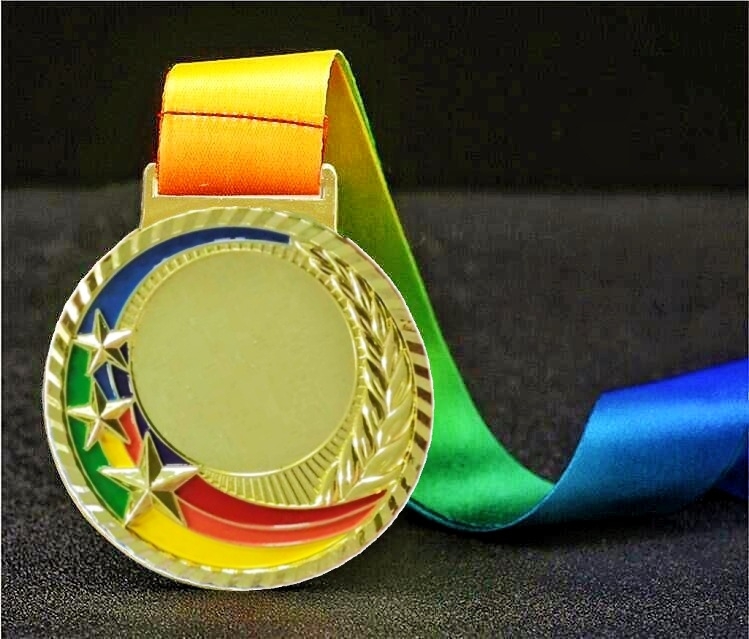 Medalie pentru ceremonii de acordare și activități de teambuilding, din aliaj, placă placată cu aur, logo tipărit, personalizabil