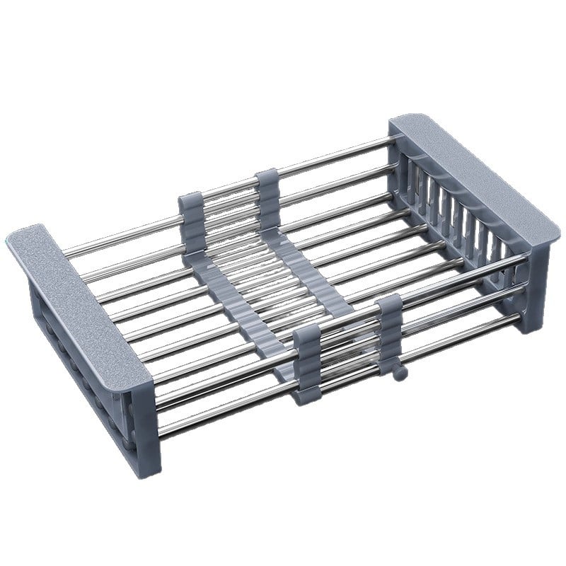 Raft extensibil pentru scurgerea chiuvetei | 304 oțel inoxidabil | uz universal | coș de drenaj multifuncțional | stil modern minimalist