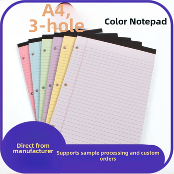 Bilježnica s listovima za slobodan list, američki trorupni uvez s tri rupe, linijske unutarnje stranice, papir 70 g/m2