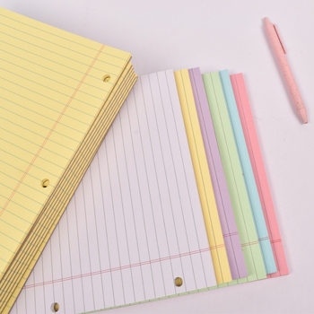 Bilježnica s listovima za slobodan list, američki trorupni uvez s tri rupe, linijske unutarnje stranice, papir 70 g/m2