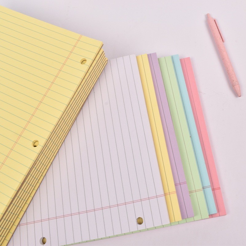 Bilježnica s listovima za slobodan list, američki trorupni uvez s tri rupe, linijske unutarnje stranice, papir 70 g/m2