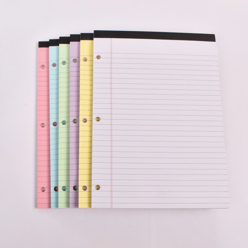 Bilježnica s listovima za slobodan list, američki trorupni uvez s tri rupe, linijske unutarnje stranice, papir 70 g/m2