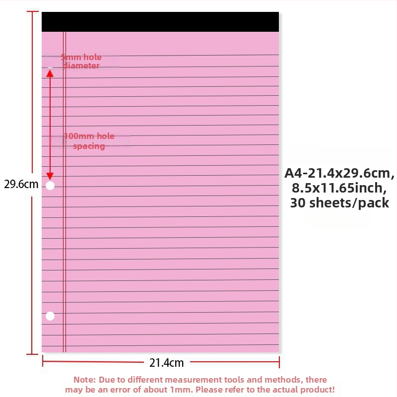 Bilježnica s listovima za slobodan list, američki trorupni uvez s tri rupe, linijske unutarnje stranice, papir 70 g/m2