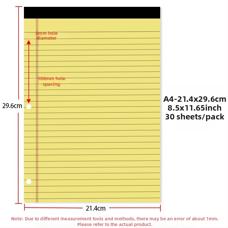 Bilježnica s listovima za slobodan list, američki trorupni uvez s tri rupe, linijske unutarnje stranice, papir 70 g/m2