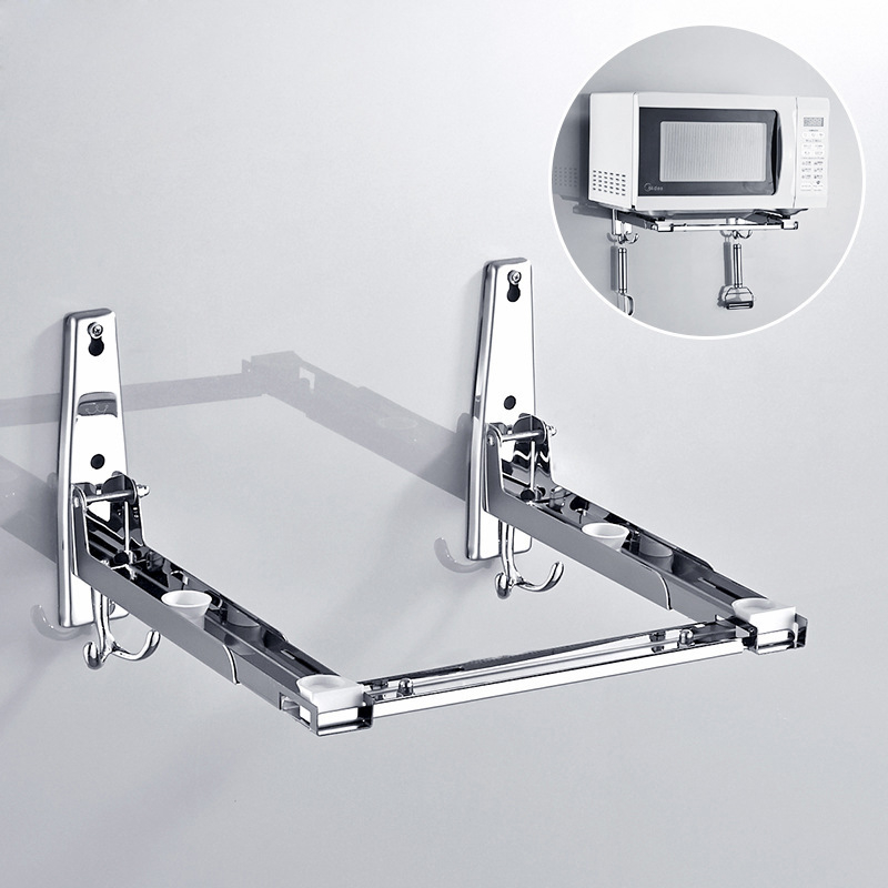 Ανοξείδωτο στήριγμα μικροκυμάτων με τηλεσκοπικό πλαίσιο τοίχου, φορτίο 20 kg