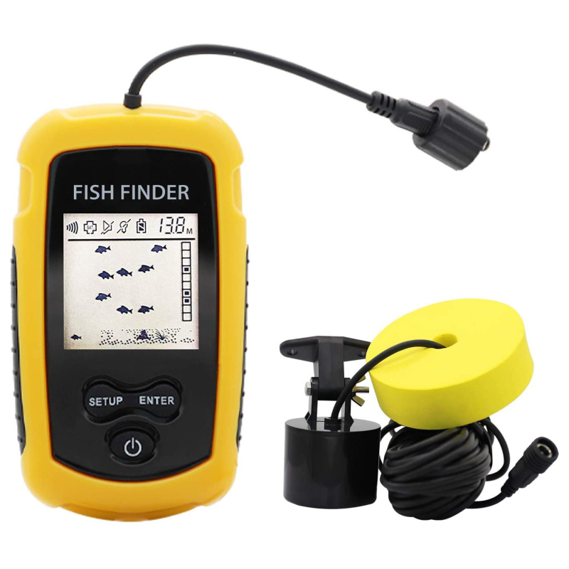 Риболовен сонар с жично захранване, дълбочинно откриване 0.6–30 m, батерия No.7