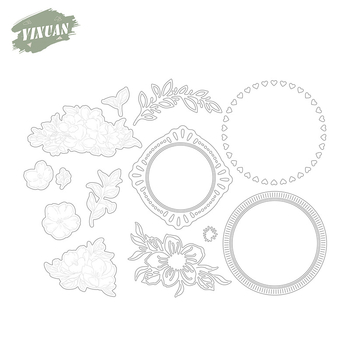 Set reznih kalupa za scrapbook od karbonskog čelika sa šablonom za reljef za DIY projekte (lijevanje)