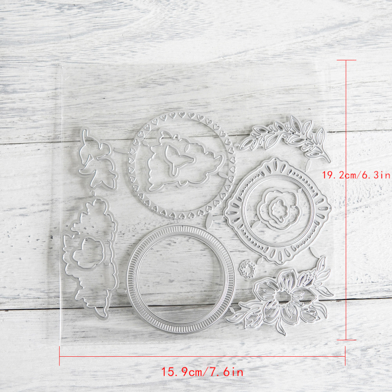 Set reznih kalupa za scrapbook od karbonskog čelika sa šablonom za reljef za DIY projekte (lijevanje)