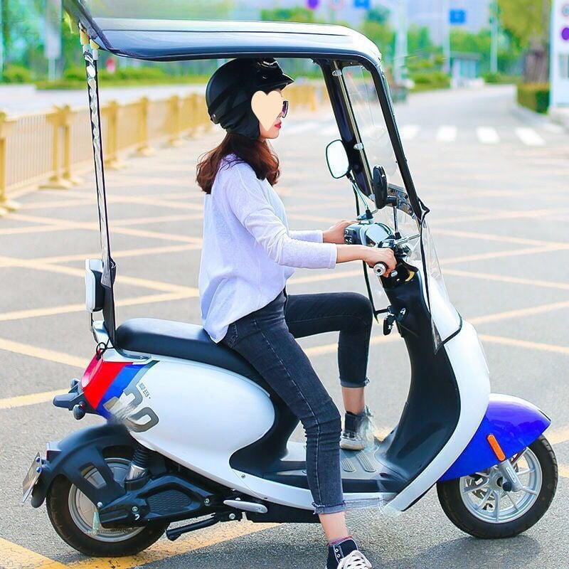 Κάλυμμα ηλεκτρικού οχήματος για μοτοσικλέτα — αυτόματο άνοιγμα, ημι-αυτόματο κλείσιμο, κατάλληλο για όλα τα μοντέλα, προστασία από ήλιο και βροχή