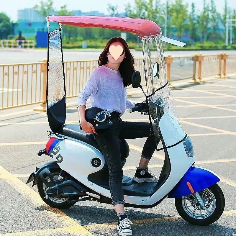 Κάλυμμα ηλεκτρικού οχήματος για μοτοσικλέτα — αυτόματο άνοιγμα, ημι-αυτόματο κλείσιμο, κατάλληλο για όλα τα μοντέλα, προστασία από ήλιο και βροχή