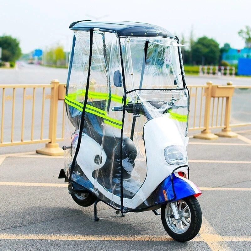 Κάλυμμα ηλεκτρικού οχήματος για μοτοσικλέτα — αυτόματο άνοιγμα, ημι-αυτόματο κλείσιμο, κατάλληλο για όλα τα μοντέλα, προστασία από ήλιο και βροχή