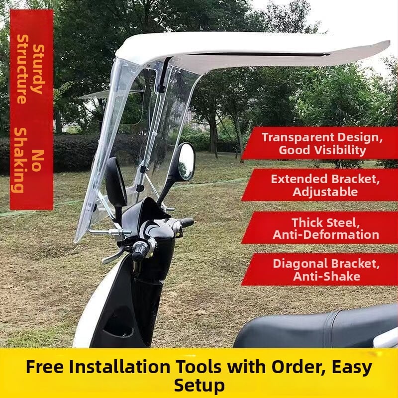 Κάλυμμα ηλεκτρικού οχήματος για μοτοσικλέτα — αυτόματο άνοιγμα, ημι-αυτόματο κλείσιμο, κατάλληλο για όλα τα μοντέλα, προστασία από ήλιο και βροχή