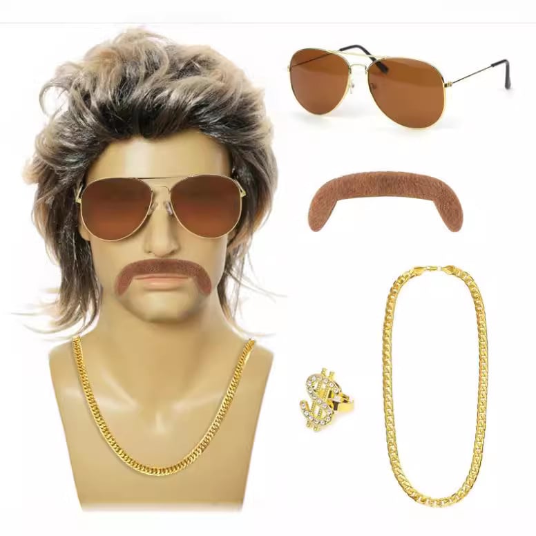 Férfi cosplay paróka, 710 modell, Mechanizmus-alapú feldolgozás, középhosszú haj, hazai selyem anyag