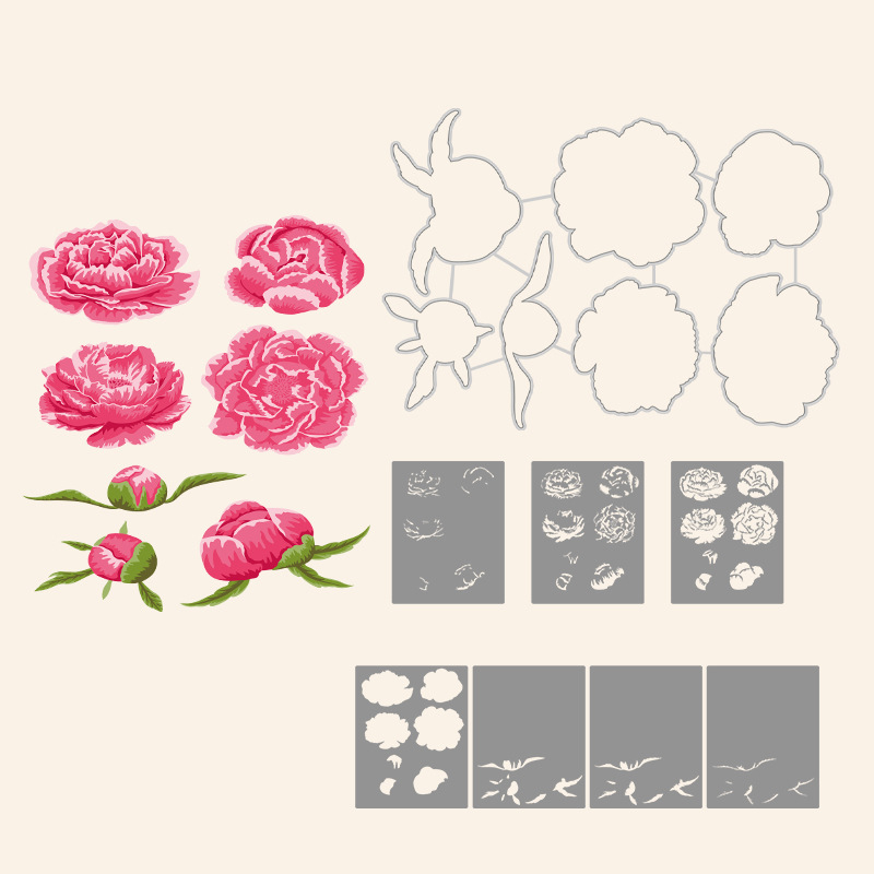 Šablona i kalup noža za ukrašavanje dnevnika, šuplja reljefna ploča, PET, graviranje, Šifra YX-PKC366-M