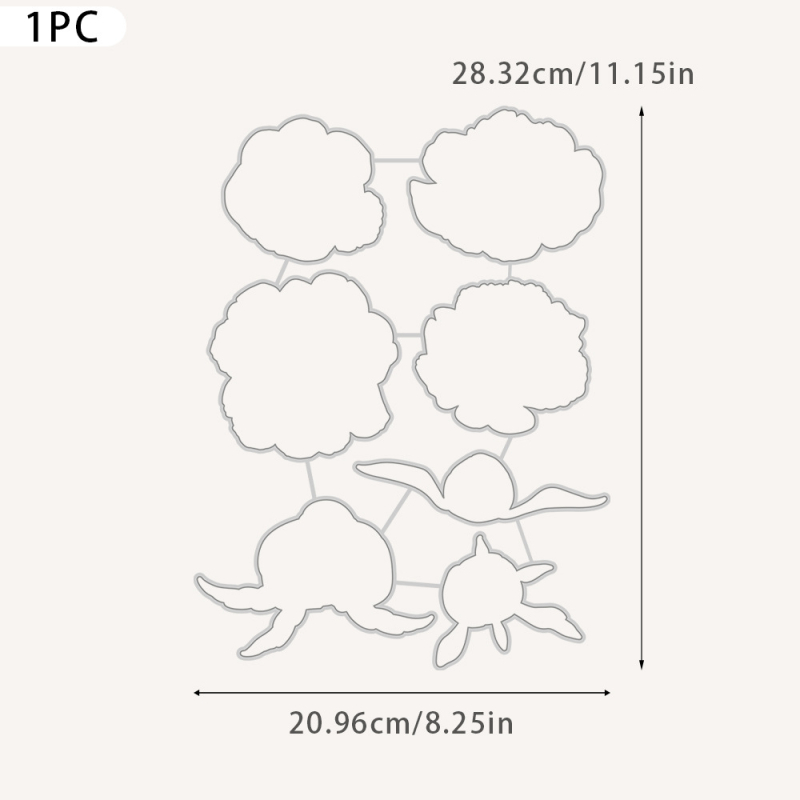 Šablona i kalup noža za ukrašavanje dnevnika, šuplja reljefna ploča, PET, graviranje, Šifra YX-PKC366-M