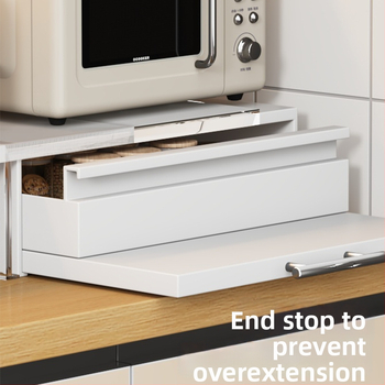 Stojan na mikrovlnnú rúru s vyklápacou zásuvkou, rozšírenie na pracovnú dosku — materiál: karbónová oceľ, model: Microwave drawer board, spracovanie podľa výkresov