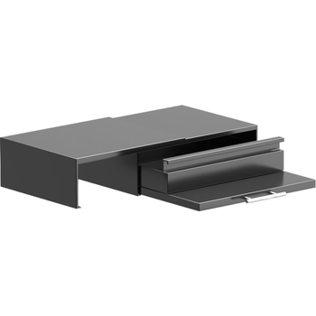 Stojan na mikrovlnnú rúru s vyklápacou zásuvkou, rozšírenie na pracovnú dosku — materiál: karbónová oceľ, model: Microwave drawer board, spracovanie podľa výkresov