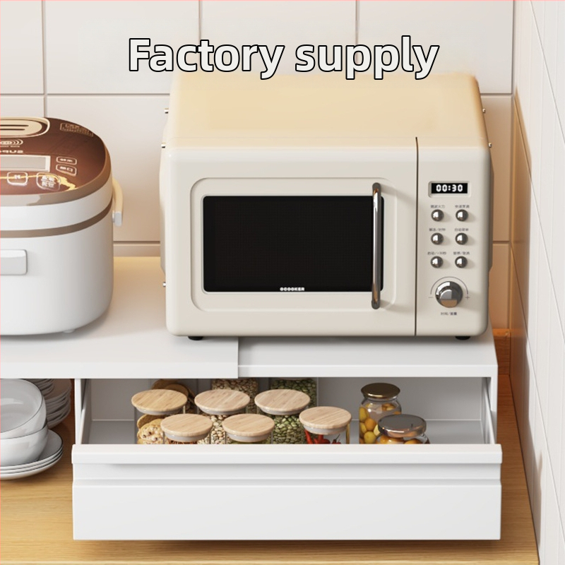 Stojan na mikrovlnnú rúru s vyklápacou zásuvkou, rozšírenie na pracovnú dosku — materiál: karbónová oceľ, model: Microwave drawer board, spracovanie podľa výkresov