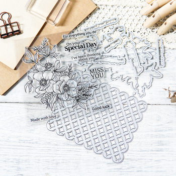 Cvjetna matrica za rezanje za scrapbookiranje od karbonskog čelika i silikonskog otiska, lijevana izrada, reljef i graviranje