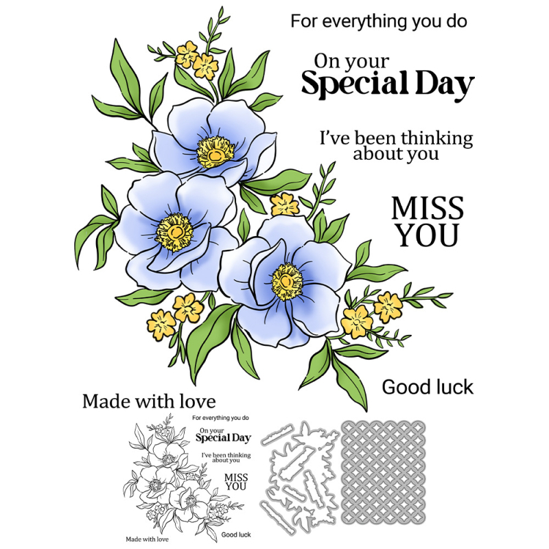 Cvjetna matrica za rezanje za scrapbookiranje od karbonskog čelika i silikonskog otiska, lijevana izrada, reljef i graviranje