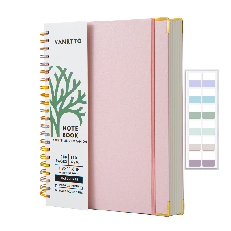 VANRTTO 16K caiet cu spiral, 300 de pagini, hârtie 110 g