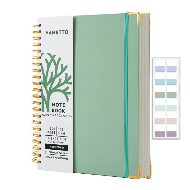 VANRTTO 16K caiet cu spiral, 300 de pagini, hârtie 110 g