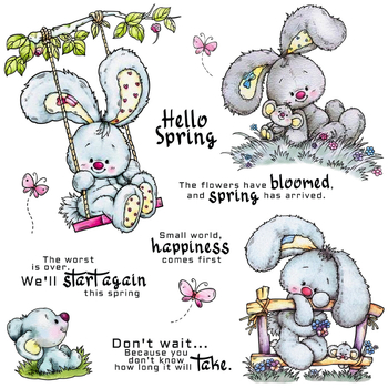 Silikonska reljefna matrica za ukrašavanje torbi, motiv zeko i miš, materijal: karbonstahl i silikon, lijevanje