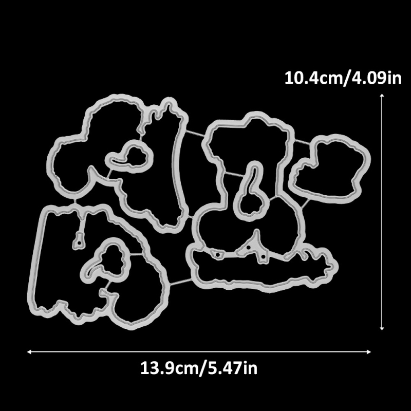 Silikonska reljefna matrica za ukrašavanje torbi, motiv zeko i miš, materijal: karbonstahl i silikon, lijevanje