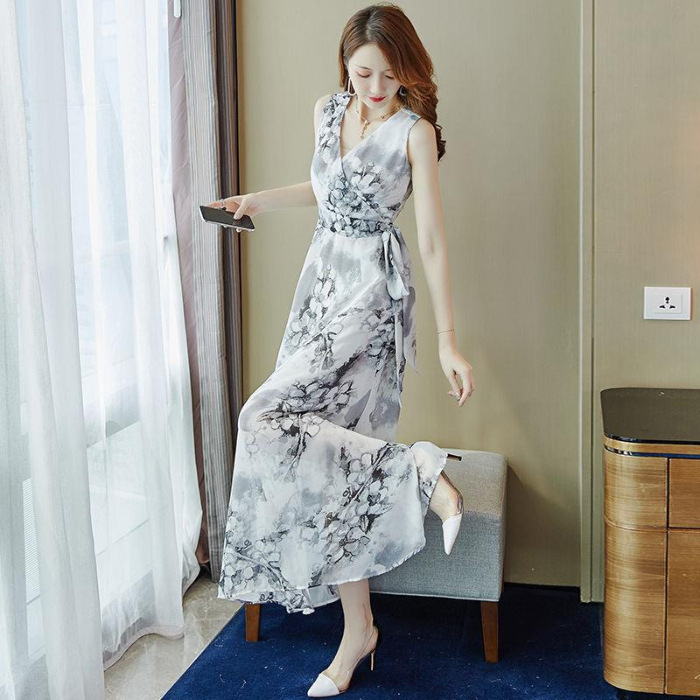 Rochie boemă de plajă, midi, guler POLO, mâneci prințese 3/4, țesătură TR, PVC