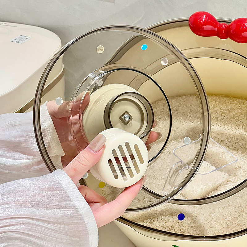 Recipient pentru orez – etanș la umezeală, plastic PP, capacitate peste 10 L, stil modern minimalist, marcă Jianbai