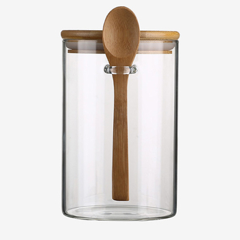 Recipient pentru ceai cu lingură — sticlă borosilicat de înaltă rezistență, sigilat, 501–800 ml