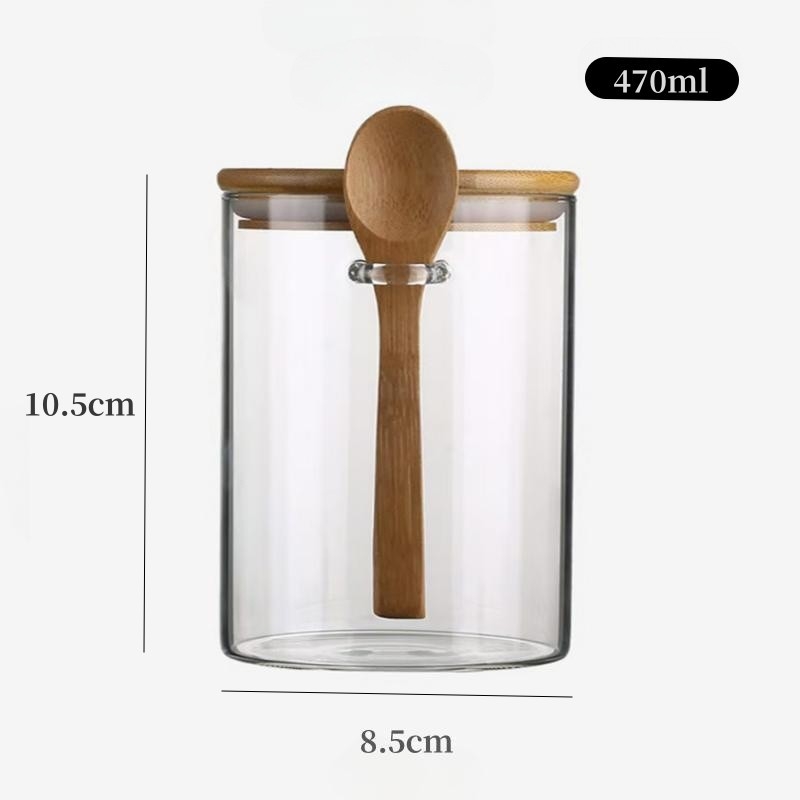 Recipient pentru ceai cu lingură — sticlă borosilicat de înaltă rezistență, sigilat, 501–800 ml