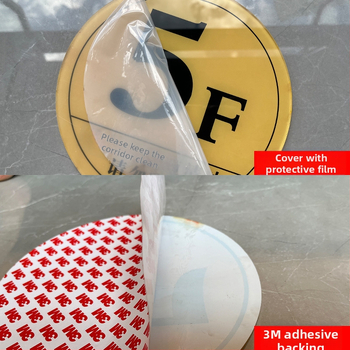 Akrilna podna pločica za označavanje podova – prilagodljiva UV tiskom (Materijal: Akril; Prilagodba: Da; Tisak: UV; Namjena: Označavanje podova)